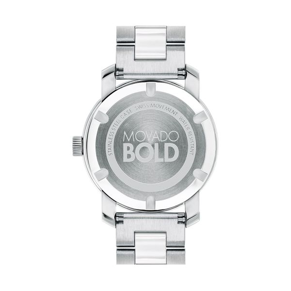 MOVADO 3600638 BOLD WHITE CERAMIC AND STAINLESS STEAL Image 3 Taylors Jewellers Alliston, ON