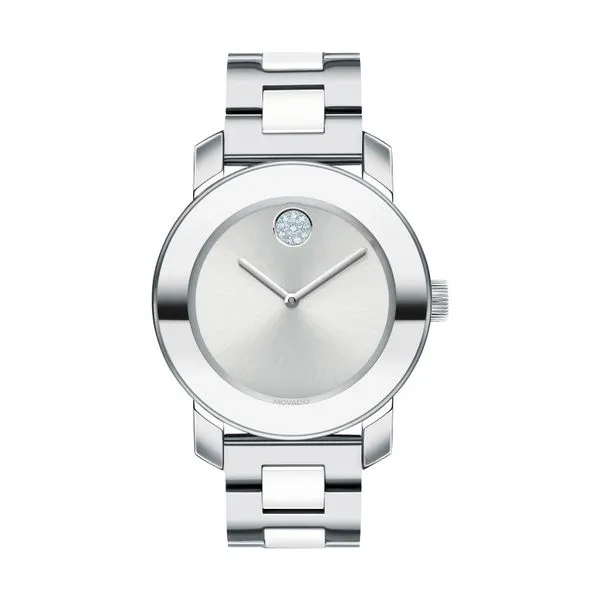 MOVADO 3600638 BOLD WHITE CERAMIC AND STAINLESS STEAL Taylors Jewellers Alliston, ON