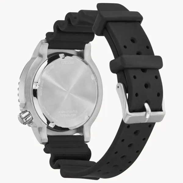 CITIZEN Promaster Diver BN0150-28E | ISO Compliant, Stainless Steel, Black Polyurethane Strap Image 3 Taylors Jewellers Alliston, ON