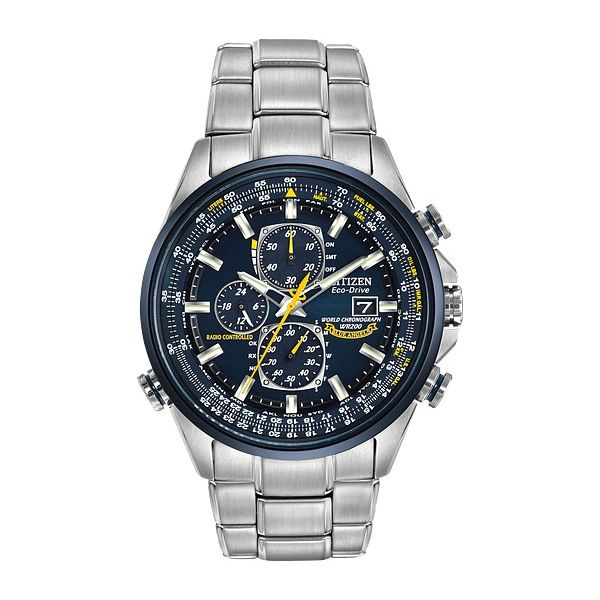 AT8020-54L Blue Angels World Chronograph A-T | Atomic Timekeeping, Stainless Steel Case Taylors Jewellers Alliston, ON