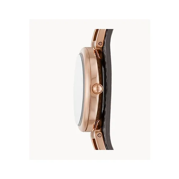 ES5212 Fossil Carlie Three-Hand Black Eco Leather Watch Image 3 Taylors Jewellers Alliston, ON