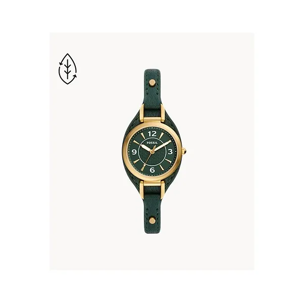 ES5241 Fossil Carlie Three-Hand Green Eco Leather Watch Taylors Jewellers Alliston, ON