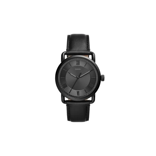 Fossil FS5665 Copeland 42 mm Three Hand Black Leather Watch
