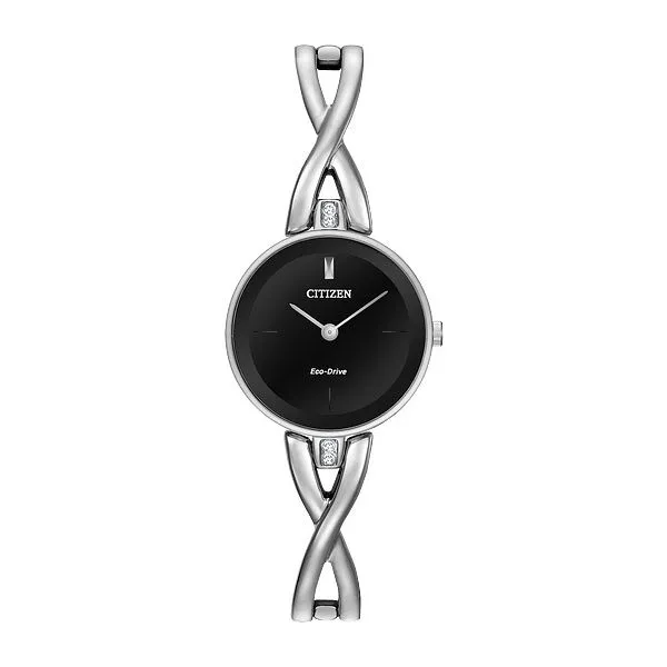 CITIZEN®  EX1420-50E ECO-Drive Stainless Steel with Black Dial Taylors Jewellers Alliston, ON