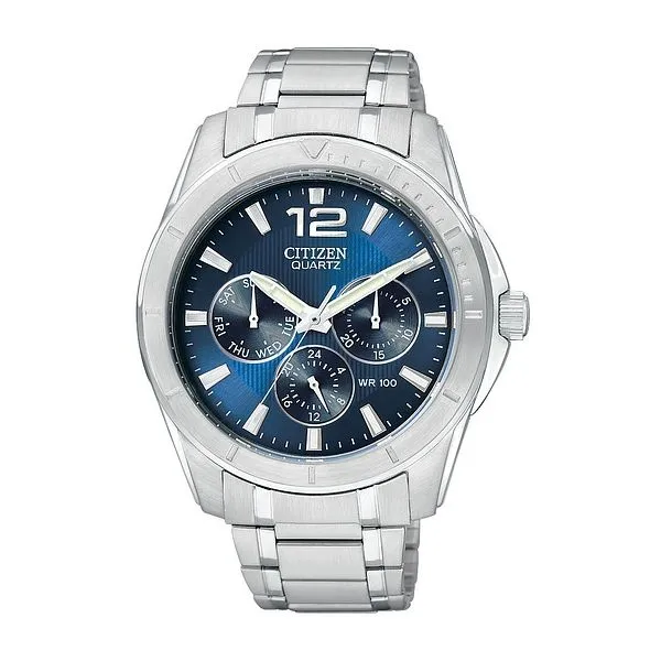CITIZEN® AG8300-52L Men's Analog Watch | Stainless Steel Case, Blue Dial Taylors Jewellers Alliston, ON