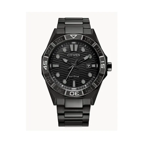 Citizen Eco-Drive Brycen Black Ion Plated Stainless Steel Watch Taylors Jewellers Alliston, ON