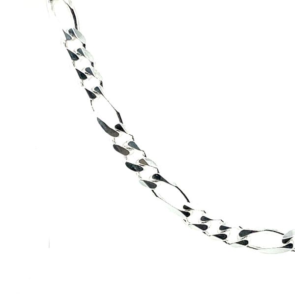 STERLING SILVER FIGARO CHAIN 18