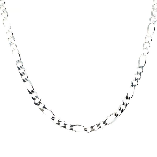 STERLING SILVER FIGARO CHAIN 18