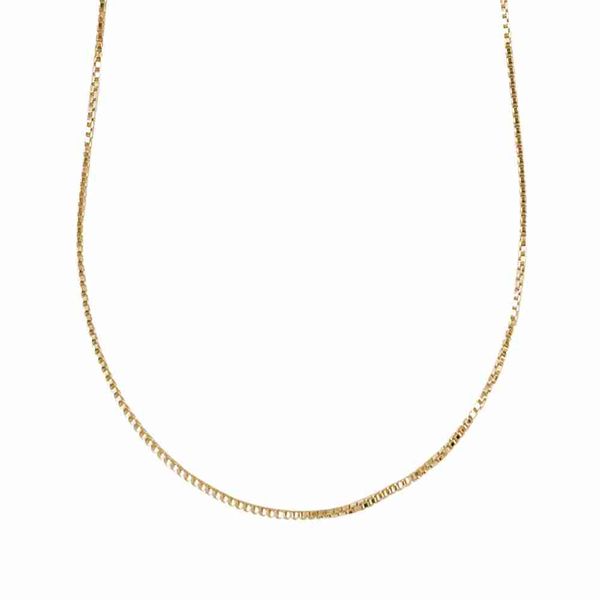 Gold Plated Sterling Silver .9mm Box Chain 18