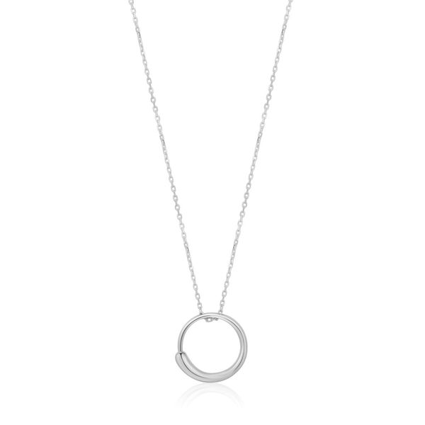 Ania Haie LUXE CIRCLE NECKLACE  925 Sterling Silver with Rhodium Plating Taylors Jewellers Alliston, ON