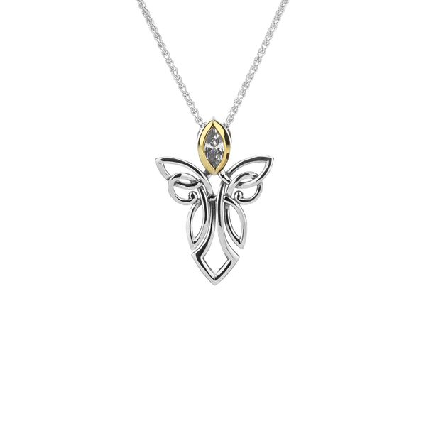 KEITH JACK S/S +10 KT ANGEL PENDANT WITH CLEAR CZ Taylors Jewellers Alliston, ON