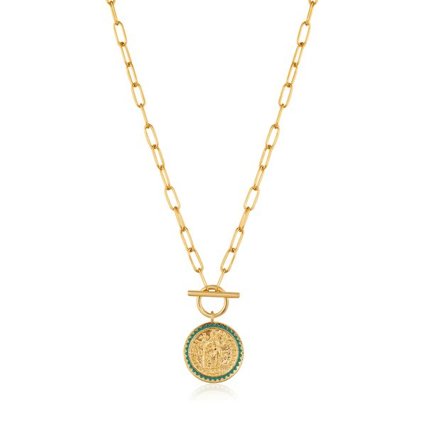 Ania Haie Emperor T-Bar Necklace 925 Sterling Silver with 14kt Gold Plating Taylors Jewellers Alliston, ON