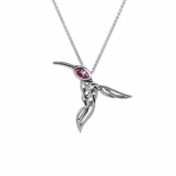 KEITH JACK S/S AMETHYST HUMMINGBIRD PENDANT Taylors Jewellers Alliston, ON