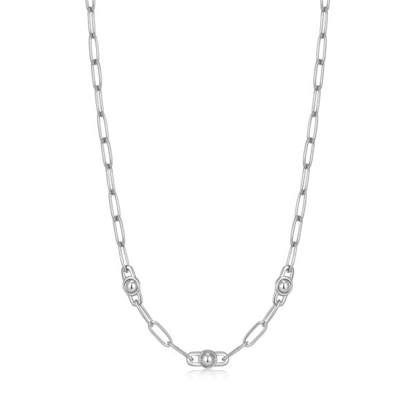 N045-04H Ania Haie Silver Orb Link Chunky Chain Necklace Taylors Jewellers Alliston, ON