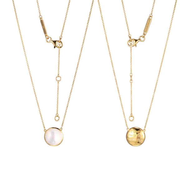 Monte Luna Mother of Pearl Pendant - In 925 Silver With Gold Plating. Taylors Jewellers Alliston, ON