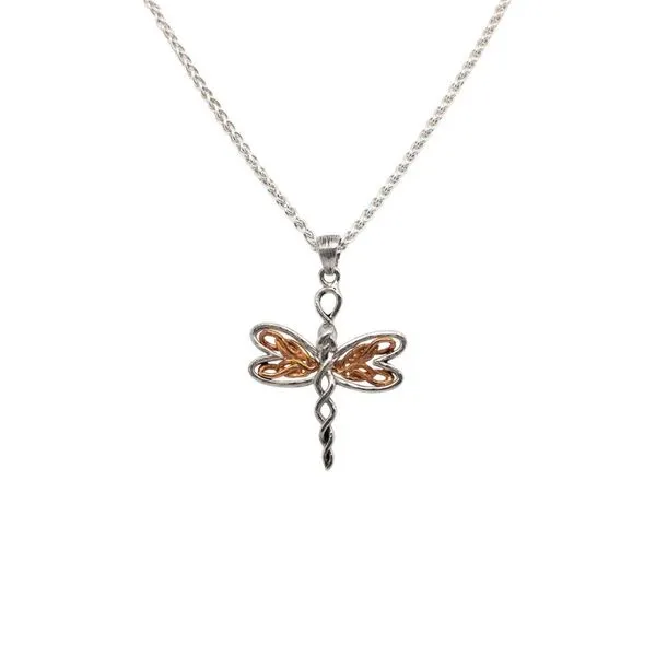 Keith Jack PPX0067-3 Silver And 10K Rose Dragonfly Petite Pendant Taylors Jewellers Alliston, ON