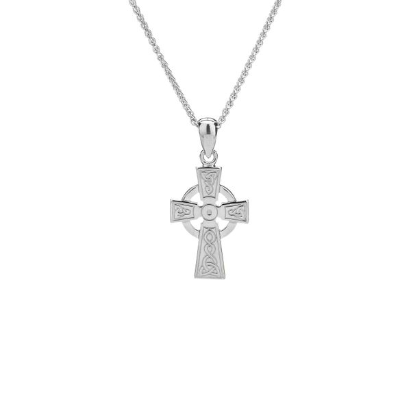KEITH JACK CELTIC CROSS IN STERLING SILVER SMALL PENDANT PCR3048 18