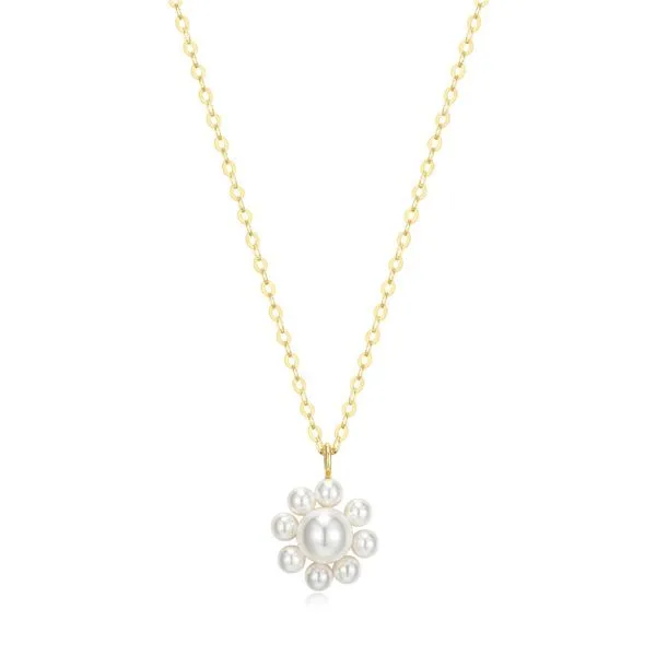 Flower White Shell Pendant Necklace Taylors Jewellers Alliston, ON