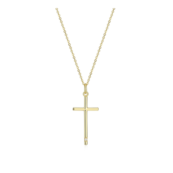 Cross Pendant With Cubic Zirconia Accent Taylors Jewellers Alliston, ON