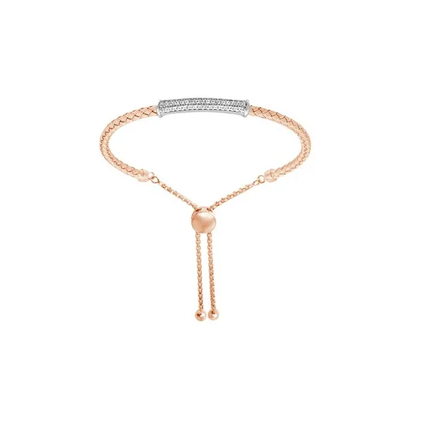 Charles Garnier Gold Plated Silver with CZ Bolo Bracelet Taylors Jewellers Alliston, ON