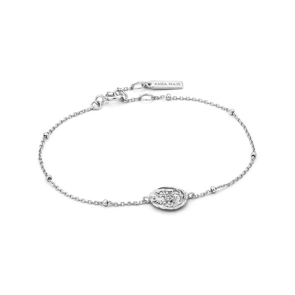 Ania Haie Coins Emblem Beaded Bracelet in 925 Sterling Silver with Rhodium Plating Taylors Jewellers Alliston, ON
