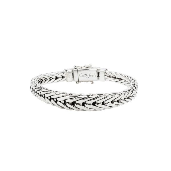 KEITH JACK PBS7100-8.5 STERLING SILVER DRAGON WEAVE GRADUATED ETERNITY 8.5