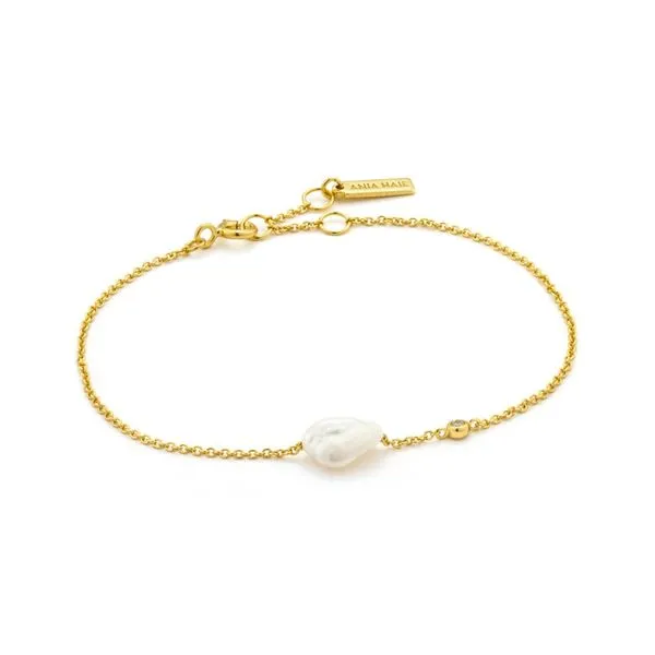 Ania Haie Pearl of Wisdom Pearl Bracelet in 925 Gold Tone Taylors Jewellers Alliston, ON