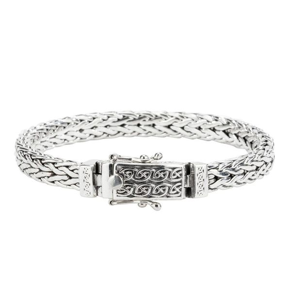 Keith Jack PBS7500 Silver Celtic Square Dragon Weave Bracelet Taylors Jewellers Alliston, ON