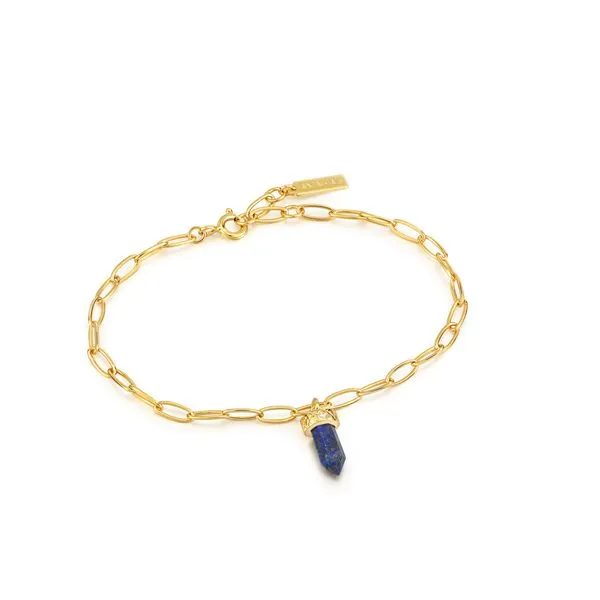 B039-02G-L Ania Haie Second Nature Lapis Point Pendant Bracelet Taylors Jewellers Alliston, ON