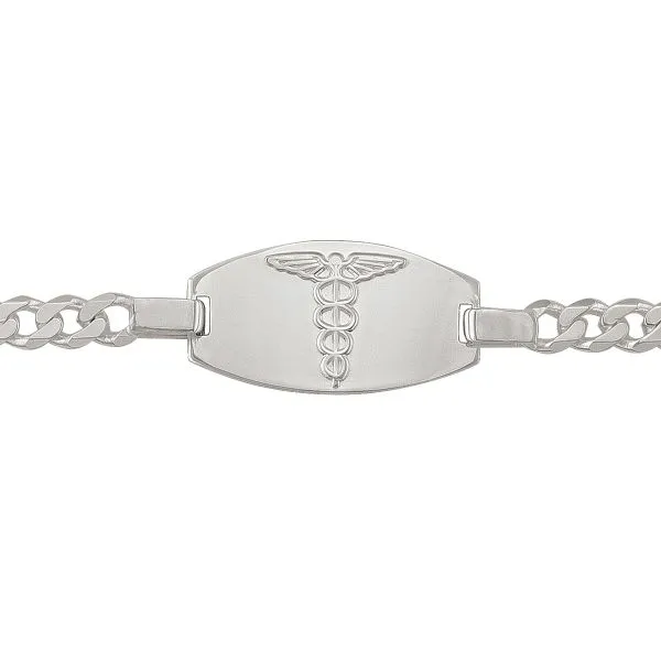 Sterling Silver Medical Alert Bracelet - Engravable ID Plate Taylors Jewellers Alliston, ON