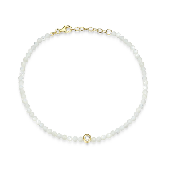 Mother Of Pearl Beaded Anklet Taylors Jewellers Alliston, ON