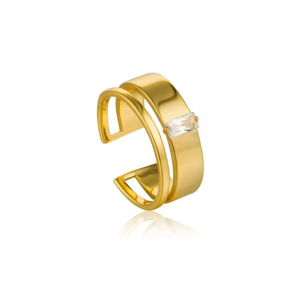 Ania Haie GLOW GETTER GLOW ADJUSTABLE RING in 925 Sterling Silver with 14kt Gold Plating Taylors Jewellers Alliston, ON