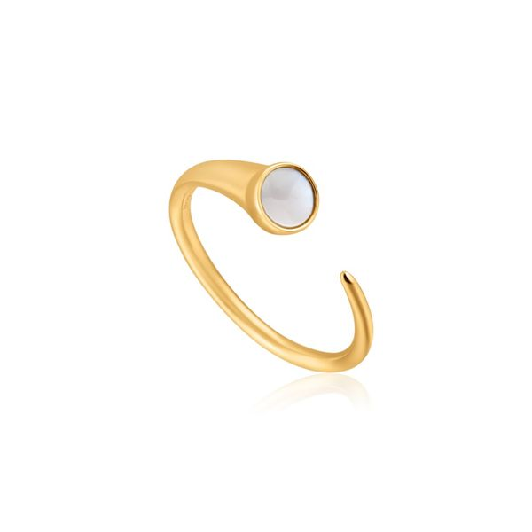 Anie Haie HIDDEN GEM MOTHER OF PEARL CLAW RING in 925 Sterling Silver with 14kt Gold Plating Taylors Jewellers Alliston, ON
