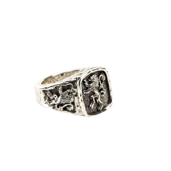 Keith Jack Silver Lion Rampant Ring Large Size 10.5 Taylors Jewellers Alliston, ON