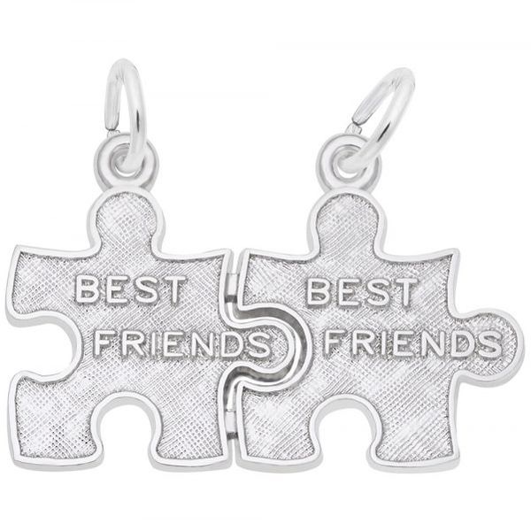 2485 Best Friend Puzzle Pieces Silver Charm Taylors Jewellers Alliston, ON