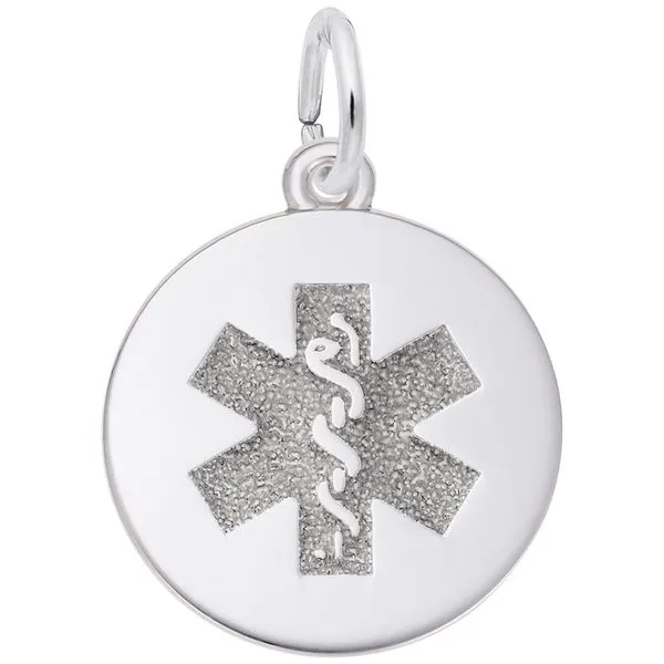 5098 Medical Symbol Silver Charm Taylors Jewellers Alliston, ON