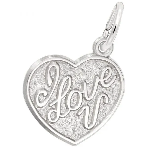 4515 I Love You Heart Silver Charm Taylors Jewellers Alliston, ON