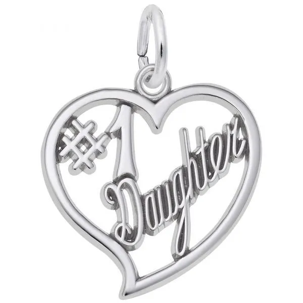 6145 Number One Daughter Silver Charm Taylors Jewellers Alliston, ON