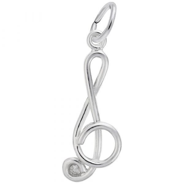 0292 Treble Clef Silver Charm Taylors Jewellers Alliston, ON