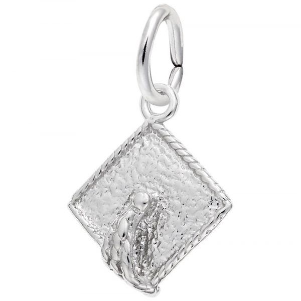 1763 Graduation Cap Accent Silver Charm Taylors Jewellers Alliston, ON