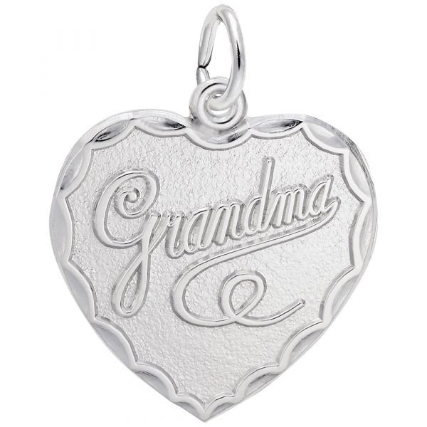 3346 Grandma Heart Silver Charm Taylors Jewellers Alliston, ON