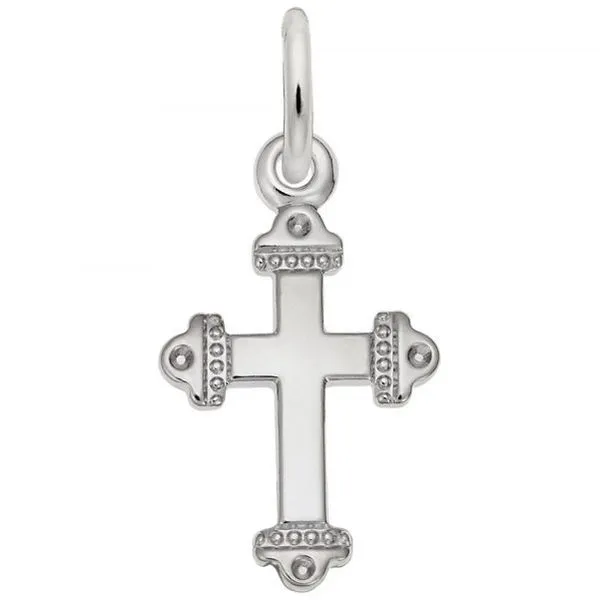 5482 Medieval Cross Silver Charm Taylors Jewellers Alliston, ON