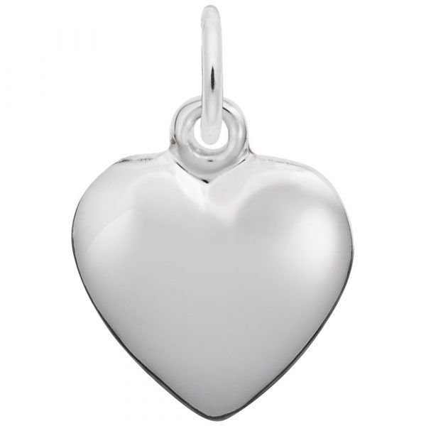 6049 Puffy Heart Silver Charm Taylors Jewellers Alliston, ON