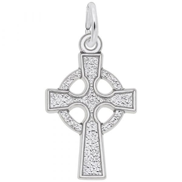 6147 Celtic Cross Silver Charm Taylors Jewellers Alliston, ON