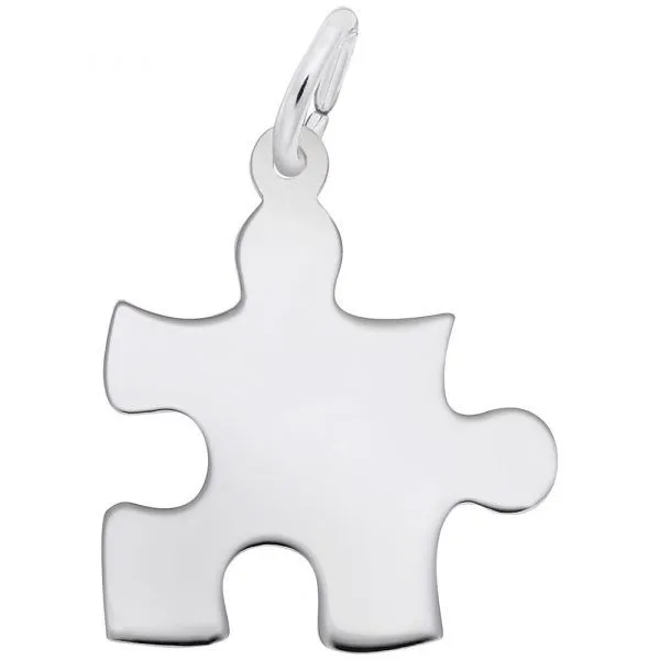 2479 Puzzle Piece Silver Charm Taylors Jewellers Alliston, ON