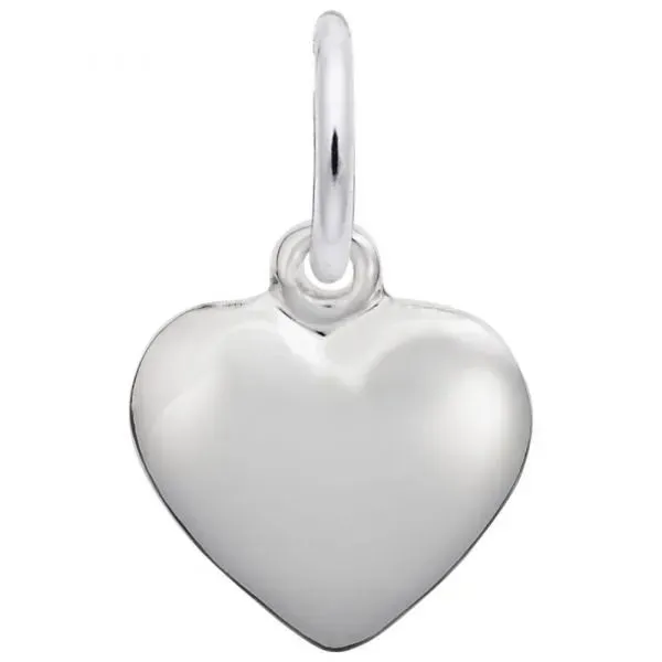 Sterling Silver Medium Puff Heart Charm Taylors Jewellers Alliston, ON