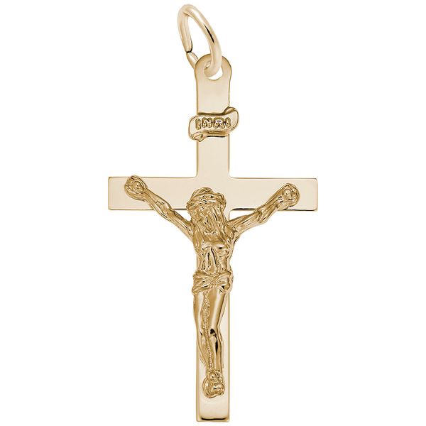Gold Plated Crucifix Charm Taylors Jewellers Alliston, ON