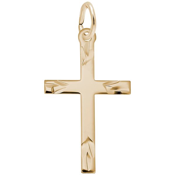 Medium Engraved Ends Cross Charm Taylors Jewellers Alliston, ON