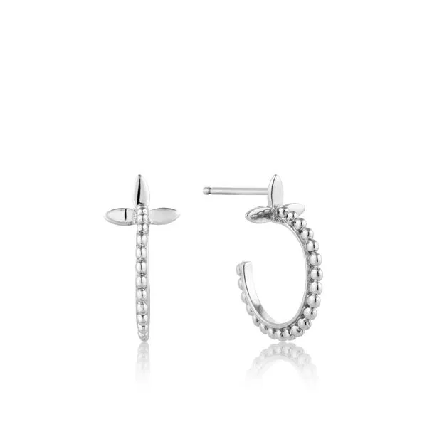 Anie Haie Modern Beaded Hoop Earrings in 925 Sterling Silver with 14kt Gold Plating Taylors Jewellers Alliston, ON