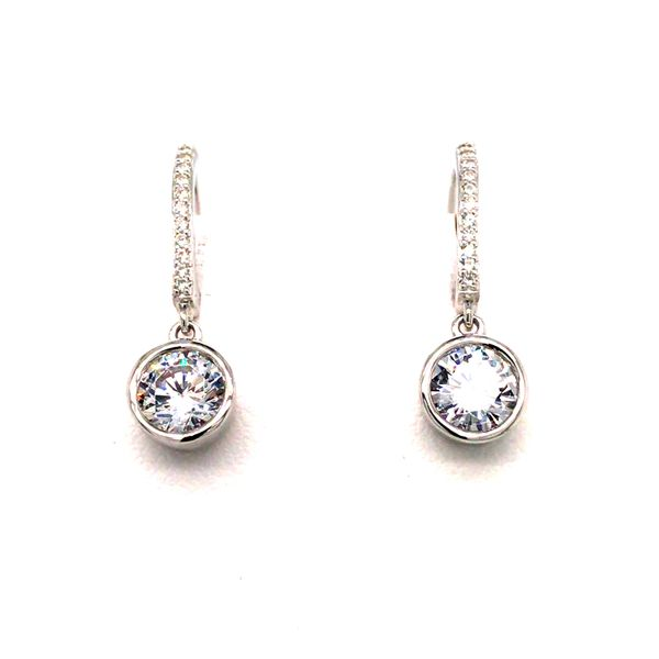 ELLE R2LCDS006G 6MM ROUND BEZEL SET CZ STERLING SILVER EARRINGS Taylors Jewellers Alliston, ON